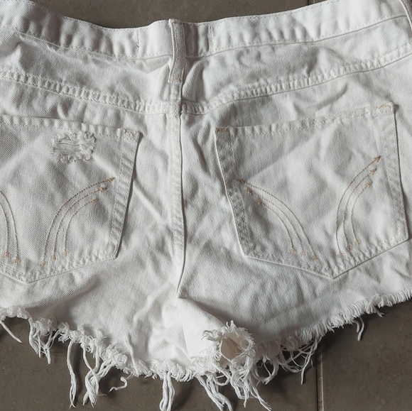 Hollister Jean Shorts size 32 White - Picture 5 of 8